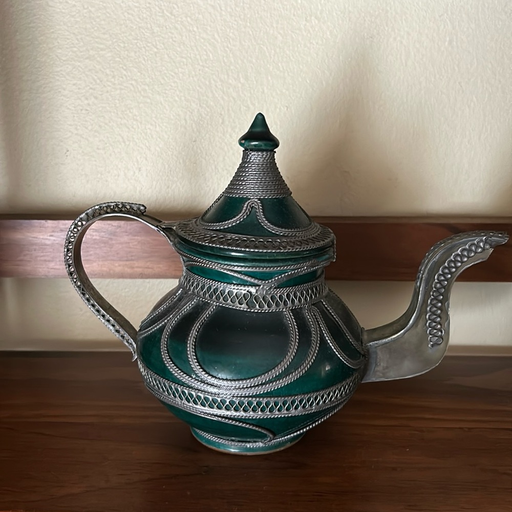 Decorative Made in Morocco ceramic kettle
